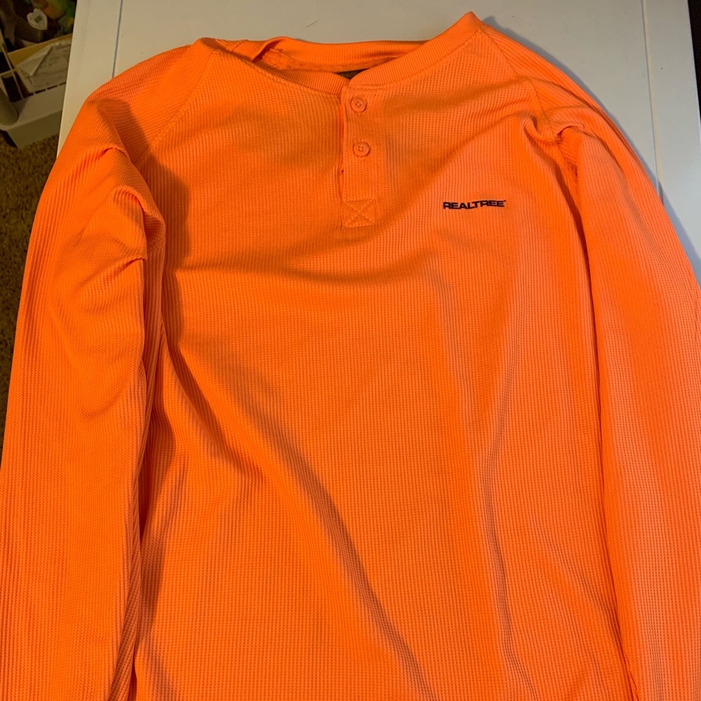 Realtree Mens Neon Orange Polyester  Thermal